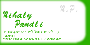 mihaly pandli business card